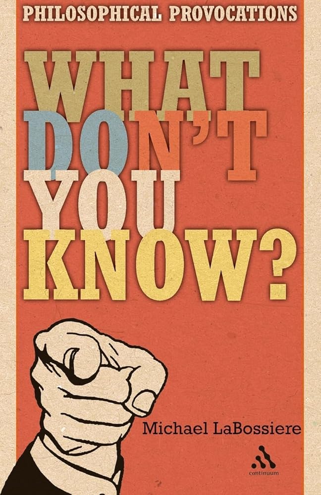 What Don't You Know? Philosophical Provocations cover image