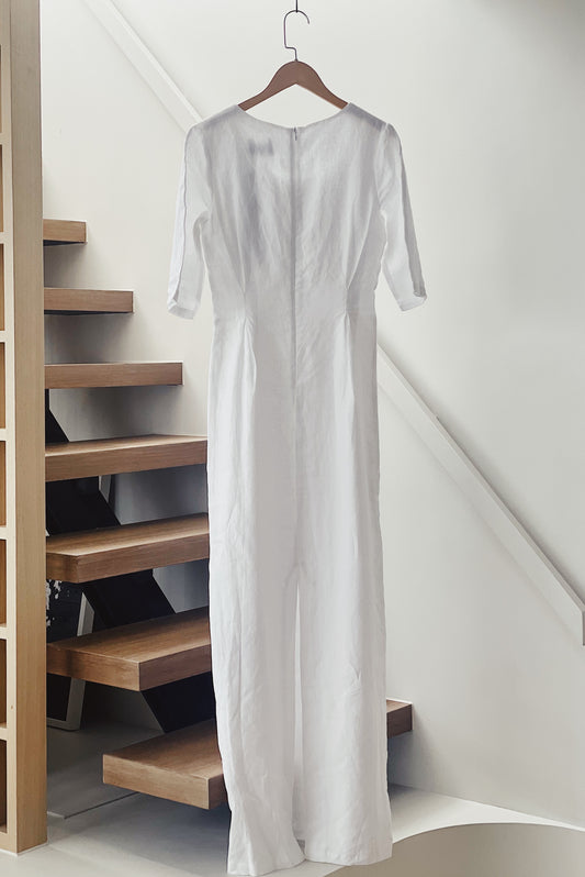 albus lumen linen maxi dress
