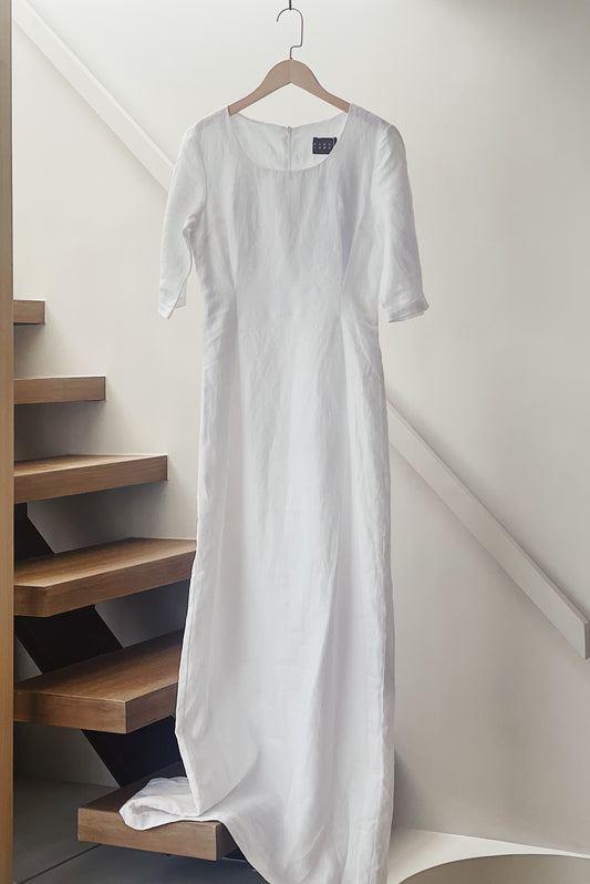 albus lumen linen maxi dress