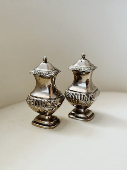 vintage silver salt and pepper shakers