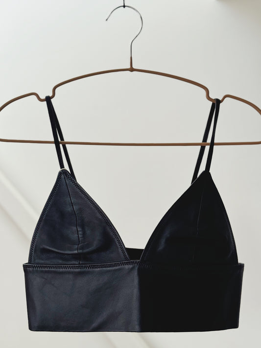 alexander wang leather bralette