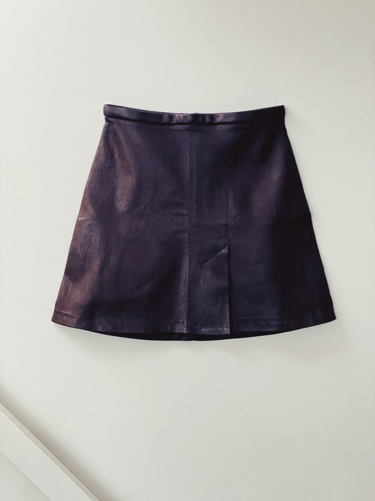 stouls leather mini skirt