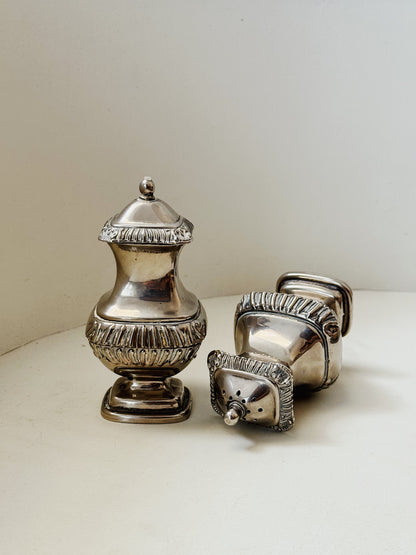 vintage silver salt and pepper shakers