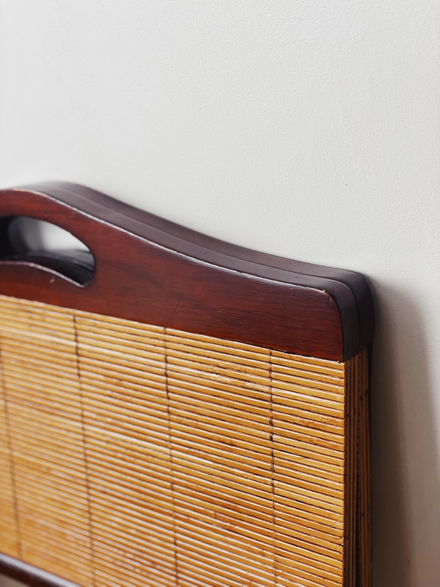 wood and bamboo magazine rack