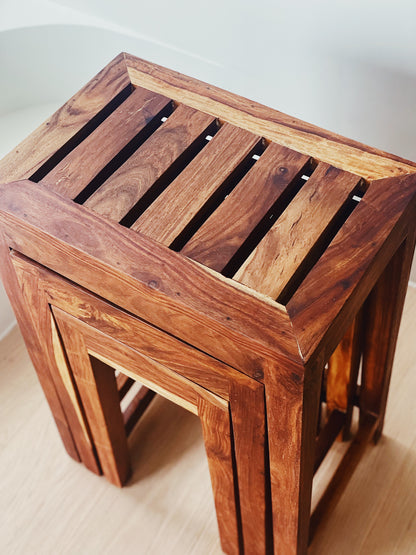 solid wood nesting tables