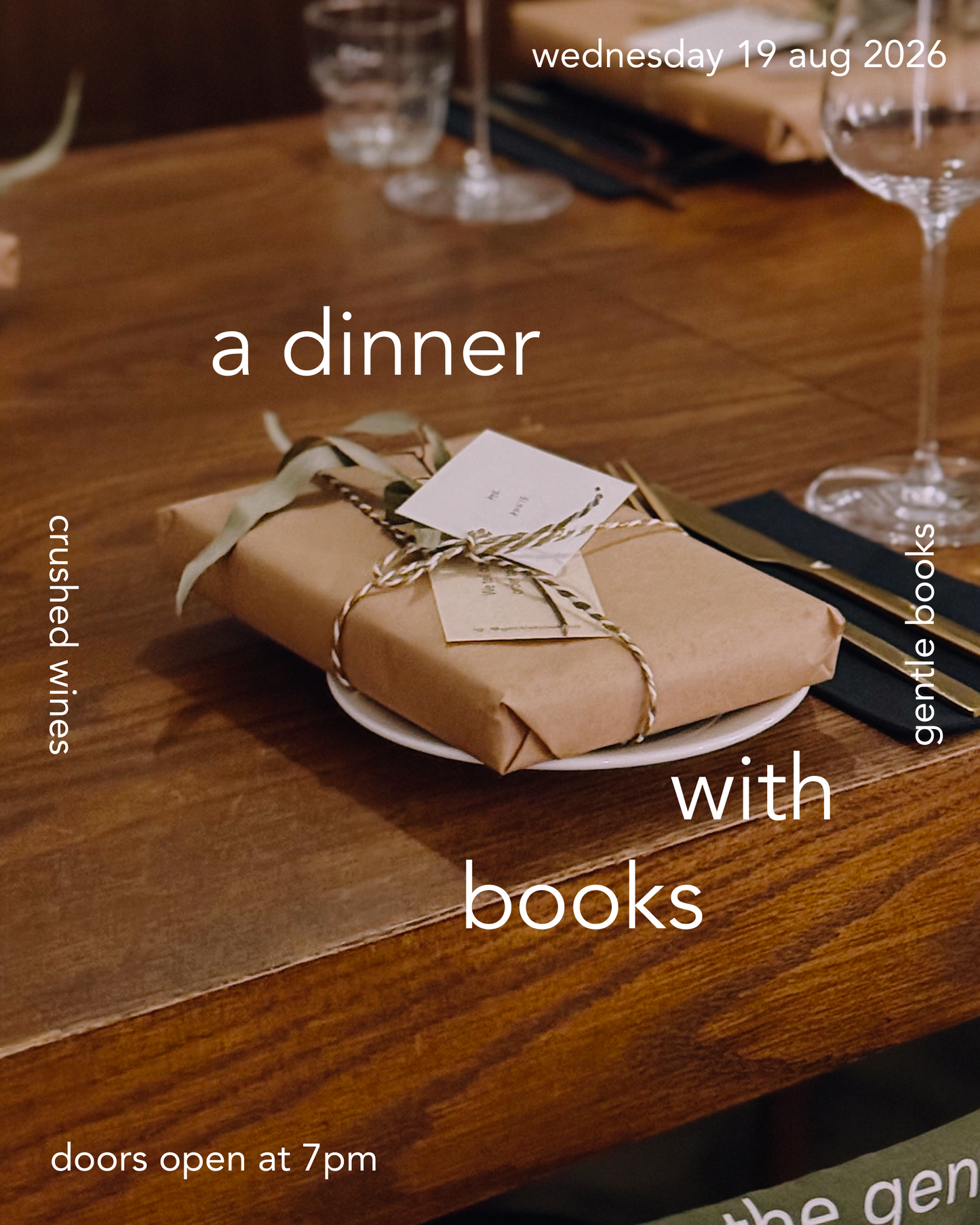 dinner with books - aug 2026