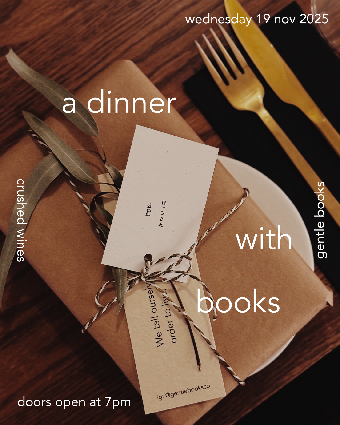 a dinner with books - nov