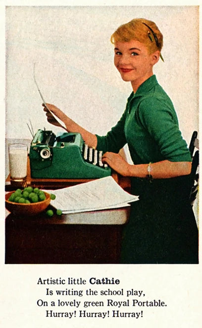 pale green royal typewriter