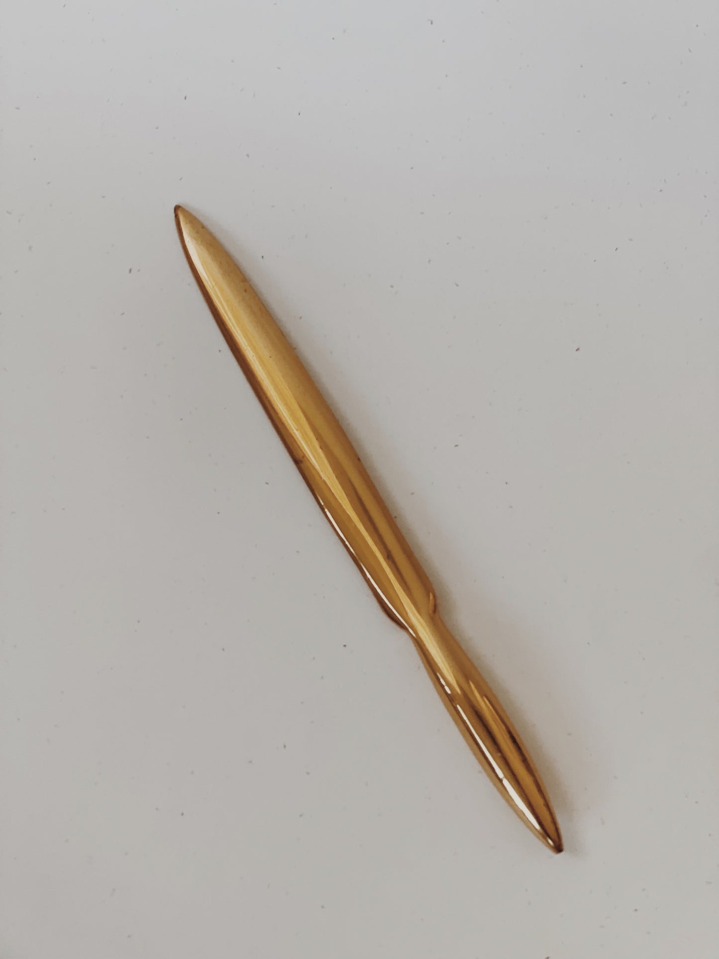 gold brass letter opener