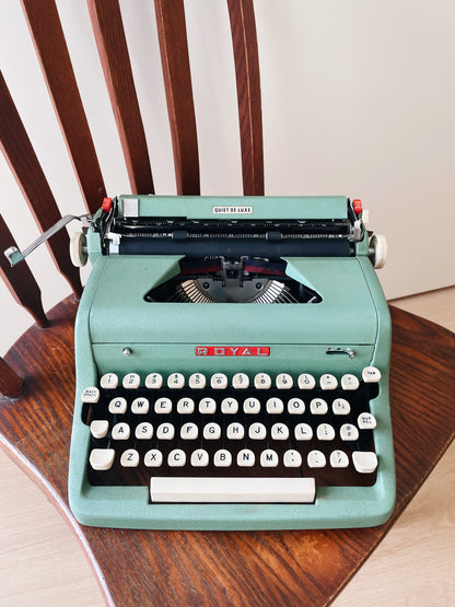pale green royal typewriter